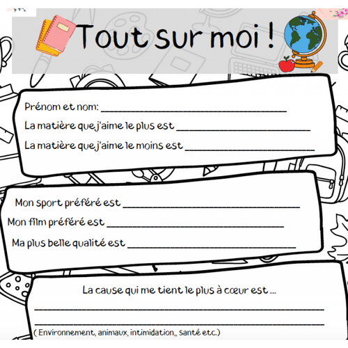 Questionnaire de l'élève