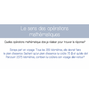 Le sens des opérations