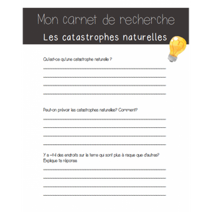 Les catastrophes naturelles