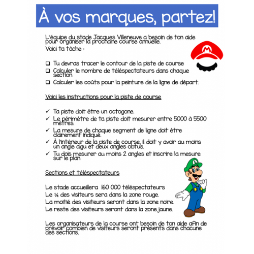 À vos marques, partez !