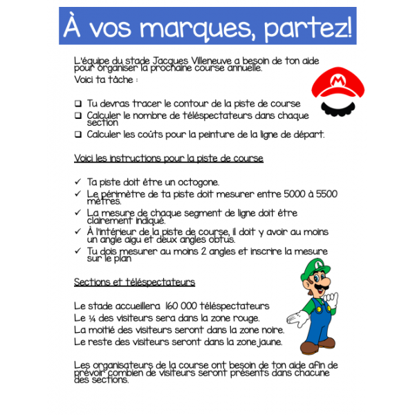 À vos marques, partez !