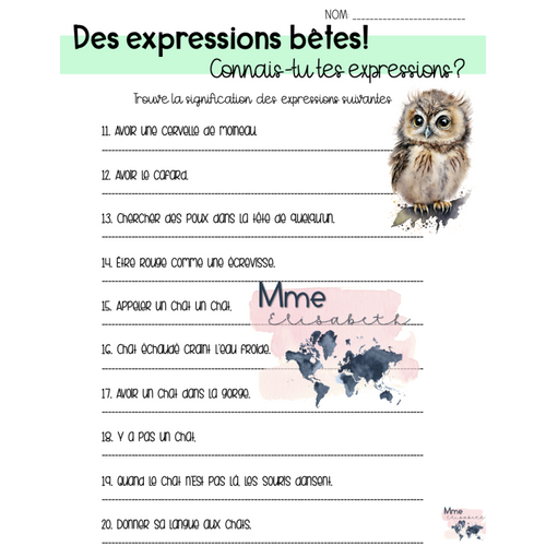 Connais-tu tes expressions?