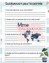 Charger l&#39;image dans la galerie, Questionnaire pour les parents