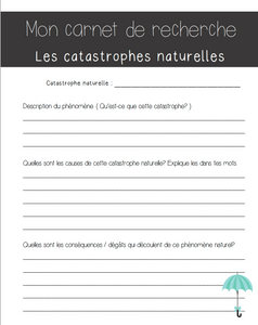 Les catastrophes naturelles