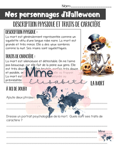 Nos personnages d'Halloween