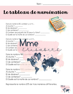 Tableau de numération