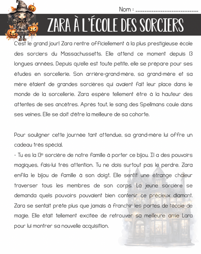 Zara à l'école des sorciers