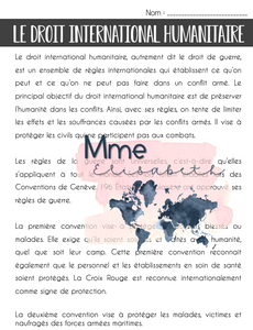 Le droit de guerre