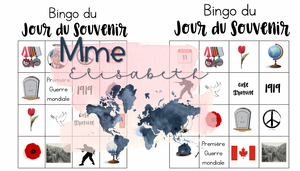 Bingo Jour du souvenir