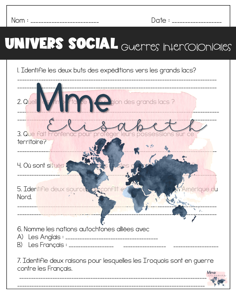 Unité 15 à 19 Escales 4e année