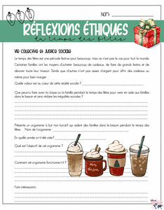 Réflexions éthiques temps des fêtes